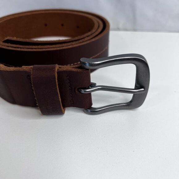 Levi Strauss Signature NWT Brown Full Grain Leather Belt Size 46-48 - Picture 3 of 8